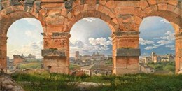 A View through The Arches of the Colosseum, Rome