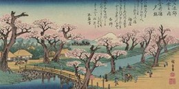 Evening Glow at Koganei Bridge, 1838 (detail) 