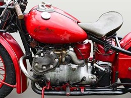 Vintage American motorbike (detail) 