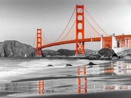 Baker beach and Golden Gate Bridge, San Francisco 