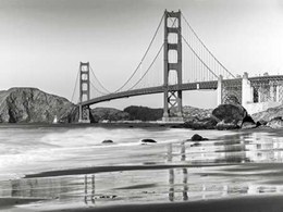 Baker beach and Golden Gate Bridge, San Francisco 