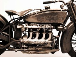 Detail of 4 cylinder Indian Ace, 1929 