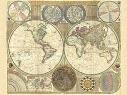 Double hemisphere map of the world, 1794 