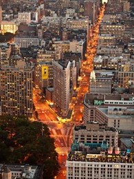 Aerial view of Flatiron Building, NYC