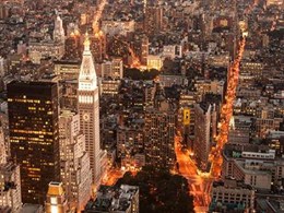 Aerial view of Manhattan with Flatiron Building, NYC 